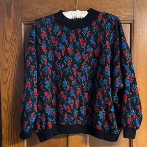 Floral Patterned Women's Sweater VINTAGE